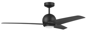 Flat Black 52"Ceiling Fan from the Nate Collection - Picture 1 of 1