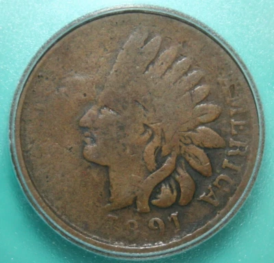 1891 Z1-B Contemporary Bogus Indian Cent - ICG Certified - Image 1 of 4
