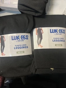Leggings neri foderati in pile LUK EES by Muk Luks taglia M/L media grande 2 paia - Foto 1 di 1