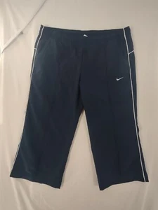 NIKE Mid-Length Active Pants Medium 8-10 Dark Blue - Picture 1 of 6