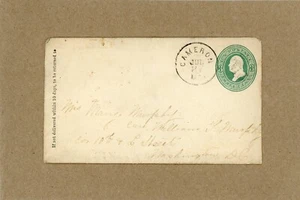 CAMERON, MISSOURI TO WASHINGTON D. C. - CIRCA 1870 - RED CARRIER CANCEL BACKSIDE - Picture 1 of 2