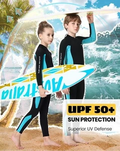 Kids Wetsuit - 3/2 mm Premium CR Neoprene Full Suit | UV Protection | 12 - Picture 1 of 8