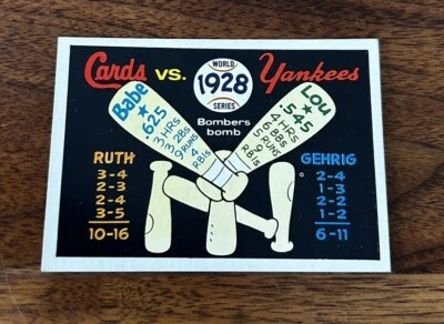 1970 Fleer LAUGHLIN WORLD SERIES 1928 Yankees v. Cards #25 Blue Back RUTH NRMT - Image 1 of 2