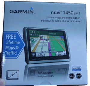 Garmin NUVI 1450 LMT GPS 5.0" NEW OPEN BOX Lifetime Maps Accessories Booklets - Picture 1 of 4