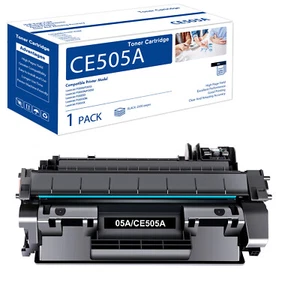 Black CE505A Toner Cartridge for HP 05A LaserJet P2035 P2035n P2050 P2055 P2055d - Picture 1 of 8
