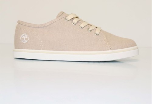 Timberland scarpe basse donna dause Oxford beige tela naturale 36 EU