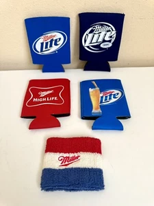 Miller Lite IT'S MILLER TIME Lata de Cerveza Manga Enfriador Huggie Alta Vida Lote Sudor - Imagen 1 de 3