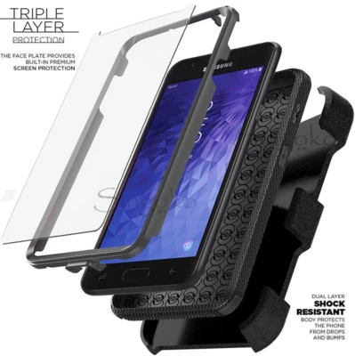 Samsung Galaxy J3V 2018/Achieve/Orbit/Express/Amp Prime 3 Clip Case SCREEN COVER - Image 1 of 4