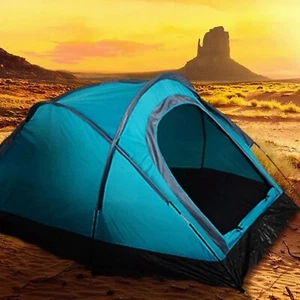 2 Personen Campingzelt Outdoor Familienzelt Tragbar Camping Unterstand Zelt Sofort - Bild 1 von 12