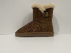 New Style & Co. Womens Size 6 Tiny 2 Leopard Fur Lined Winter Boots Shoes
