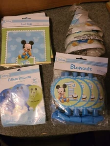 Disney's 1st Birthday Party Pack 15 Balloons 24 Blowouts 24 Party Hats & 72 Loot - Picture 1 of 5