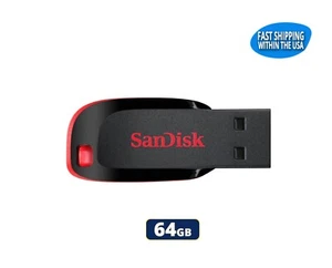 SanDisk Cruzer Blade 64GB USB 2.0 Flash Drive Thumb Drive Pen Drive - Bild 1 von 6