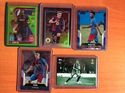 Fc Barcelona 5 Cartas Numeradas Pedri, Gavi, Ansu Fati, Eric García ,N. González - Imagen 1 de 4