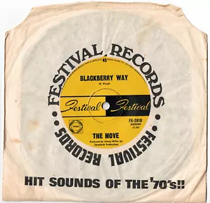 THE MOVE - BLACKBERRY WAY Ultrarare 1968 Aussie PSYCH POP ROCK Single Release! - Picture 1 of 1
