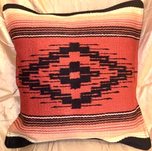 18" Southwest Accent Pillow - Coral and Peach - Picture 1 of 2