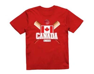 Kids Canada Cricket Supporter Flag T-Shirt World Cup Twenty Test Match - Picture 1 of 9