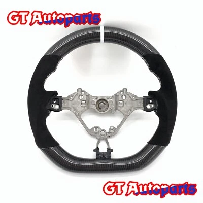 Volante de gamuza de fibra de carbono real apto para Toyota GT86/Subaru BRZ 2017-2020 Foto 1 de 4