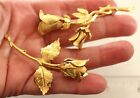 Vintage In Seattle beautiful mixed flawless rose flower Brooch Pins Lot#588