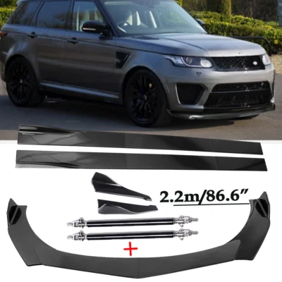 Front Bumper Lip Splitter Spoiler Rear Lip Strut Rods For Land Rover Range Rover Foto 1 de 4