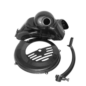 KIT Copriventola + Cuffia + Pedalina Vespa 50 - 110 Carbonio Lucido Carbon Look - Foto 1 di 6