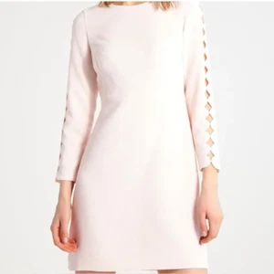 Vestido Club Monaco Rosa Rubor Edni Recortes Festoneados Línea A Para Mujer Talla 2 - Imagen 1 de 12