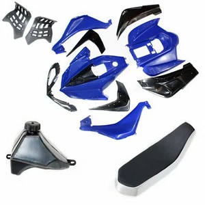 BLUE Plastics Fairing Fenders Kit Seat Fuel Tank 125cc Sport Quad Dirt Bike ATV - Picture 1 of 11