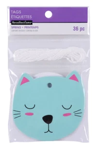 Recollections Katzen / Einhörner Kreis Tags 36 Stück - Bild 1 von 2