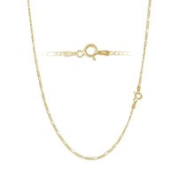 Gold Plated Sterling Silver Figaro Chain Necklace Bracelet Anklet - 2mm Width
