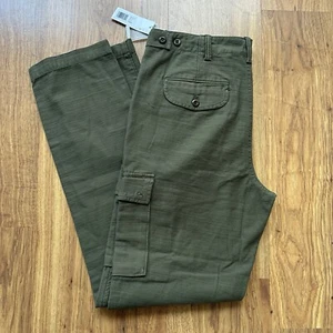 Outerknown The Field Pants Mens 30 x 31 Utility Off Duty Drab Green Army Baker - Picture 1 of 13