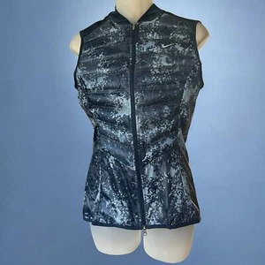 NWT Nike Aeroloft 800 Down Blue Reflective Running Vest Back Pocket Size S - Picture 1 of 12