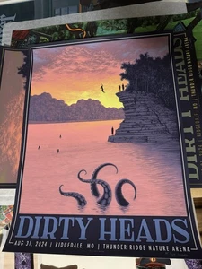 Dirty Heads Poster Regular 31.08.24 Ridgedale MO SIGNED AP #1/55 Santora - Bild 1 von 2