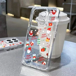 Funda Silicona Transparente Navidad Para Xiaomi 14T Poco X6 Redmi Note 14 13 Pro - Imagen 1 de 18