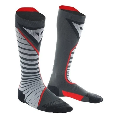 DAINESE CALZE MOTO THERMO LONG SOCKS BLACK RED - Immagine 1 di 3