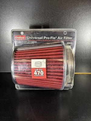 Nuevo filtro de aire universal Pro-Flo Edelbrock 43641 con abrazadera de manguera Foto 1 de 4