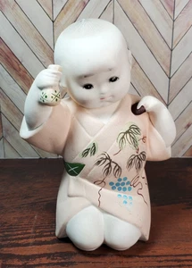 Vintage Gumps Japanese Unglazed Porcelain Hakata Doll Figurine Hand Painted 7.5" - Picture 1 of 11