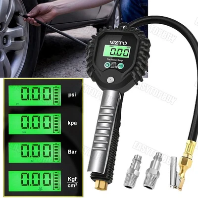 WOWSPEED Auto Digital Reifendruckmessgerät Geeicht Luftdruckprüfer Reifenfüller Werkzeug