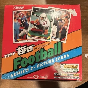 1993 Topps Series 2 Football Jumbo Box 120 GOLD CARDS PER BOX Sealed Packs . - Picture 1 of 6