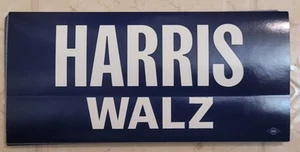 Kamala Harris Tim Walz For President 2024 Campaign Logo 7.5x3.5 Bumper Sticker - Picture 1 of 1