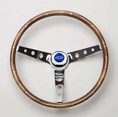 Chevrolet Nova Chevy II 1964-66 pajarita volante de madera de 15" con kit de instalación Foto 1 de 4