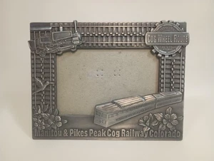 Pewter Manitou & Pikes Peak COG Railway Picture Frame - Picture 1 of 6