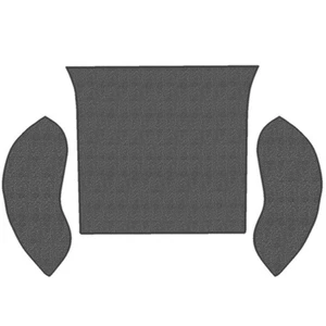 Unfinished 1972-1977 Beetle Sedan Rear Wheel Well Charcoal Loop Carpet Set - Picture 1 of 1