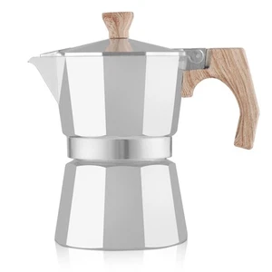 Stovetop Espresso Maker 3 Cups Moka Pot Cuban Coffee Maker Stovetop Coffee Ma... - Picture 1 of 7