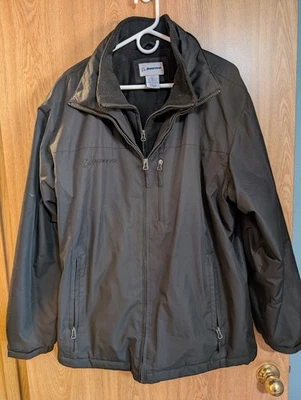 Chaqueta de invierno pesada negra de la marca Boeing para hombre - forrada - ¡Muchos bolsillos! Foto 1 de 4