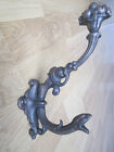 9" Serpent Old Vintage Victorian Style Fancy Ornate  Iron Hat & And Coat Hook