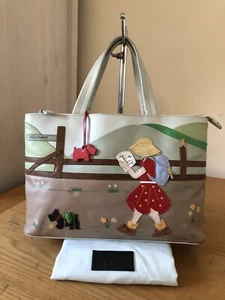 Radley Leather Signature / Picture Handbag, Dog Charm, Dust Cover & Care Card - Picture 1 of 17
