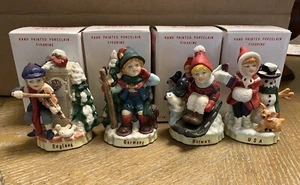 4 Stück Weihnachten Kinder der Welt Vintage RSVP INT INC in Originalkartons - Bild 1 von 5