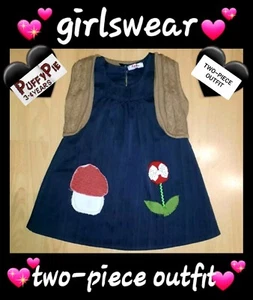 ❤PUFFY PIE GIRL'S APPLIQUE PARTY DRESS WITH EXTRA CARDI▪AGE 3/4YRS▪VGC/GORGEOUS❤ - Bild 1 von 12