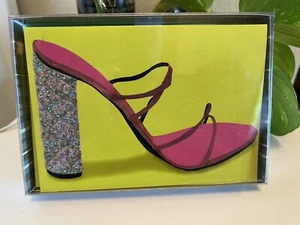 Marcel Schurman Stationary Cards Glittery High Heel Shoes - Picture 1 of 4