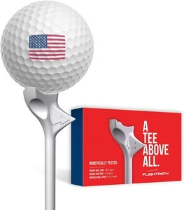 FLIGHTPATH 8 Pieces Premium 3 1/4" Golf Tees Durable Plastic Golf Tees - White - Picture 1 of 9