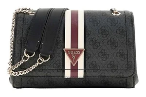 GUESS Noelle Convertible Xbody Flap Schultertasche Tasche Coal Logo dunkelgrau - Bild 1 von 3